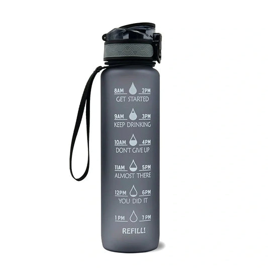 1000ml gradient sports water bottle with 29.5cm height and food-grade plastic construction