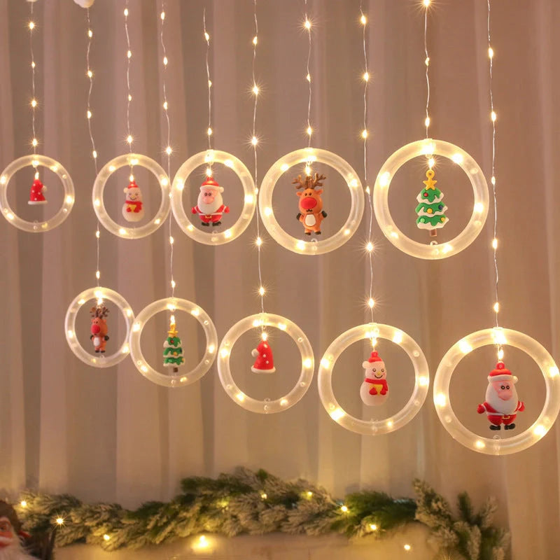 Window Decoration LED String Lights with warm white glow and USB power supply