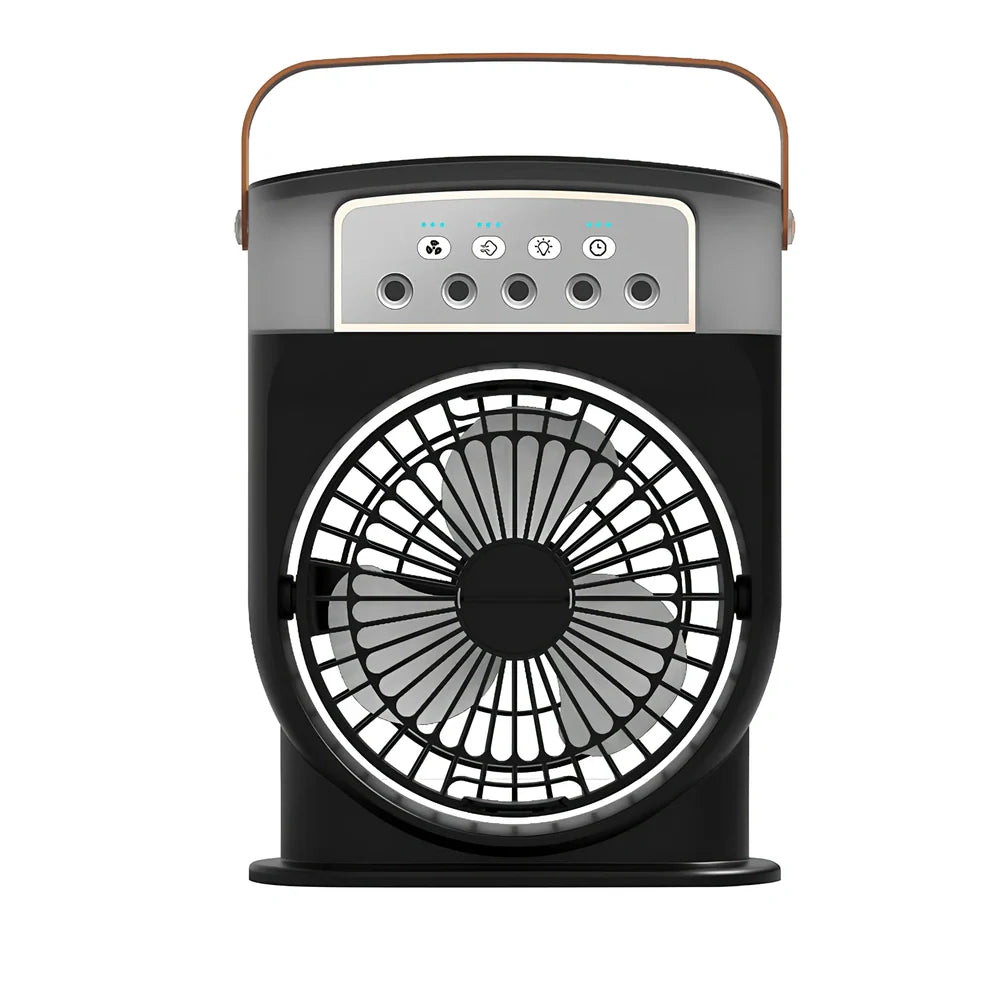 White 5-hole USB humidifier with compact design and adjustable speed controls for room moisture