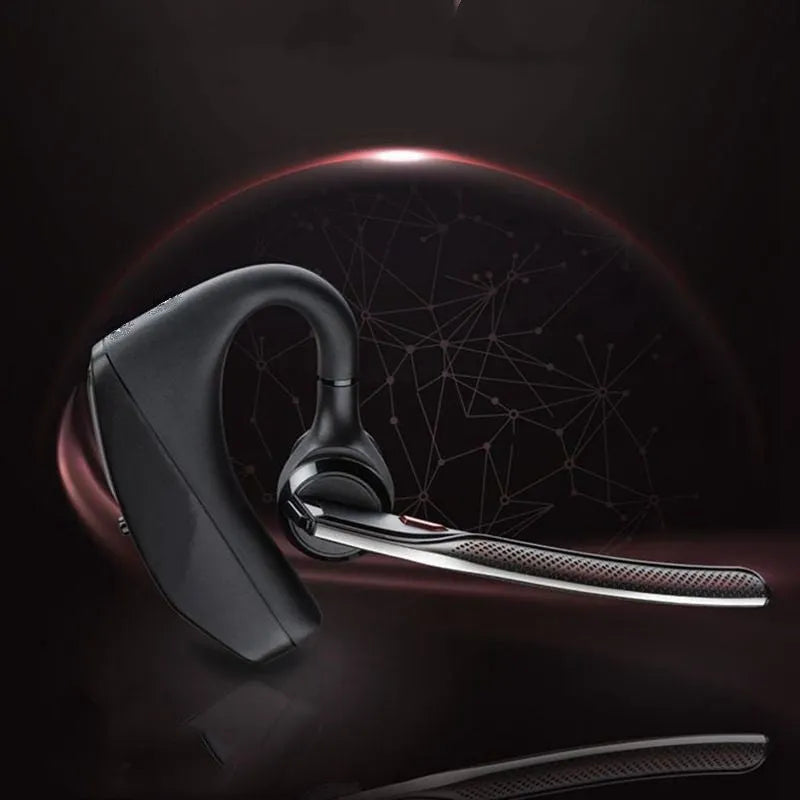 Black stereo large battery Bluetooth sports headphones showing battery display and USB port