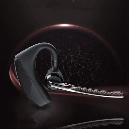 Black stereo large battery Bluetooth sports headphones showing battery display and USB port