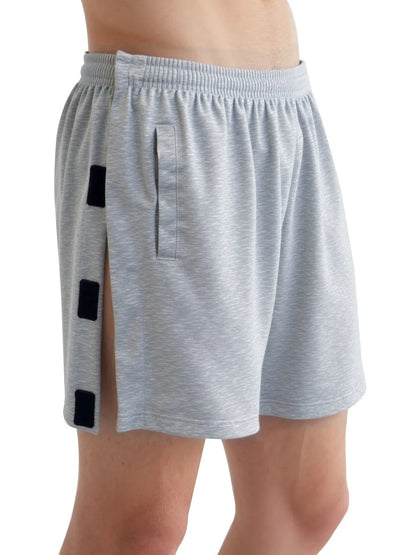 Men's fracture underwear shorts with Velcro waist and leg fastening, polyester, available in four colours and sizes S to 2XL.