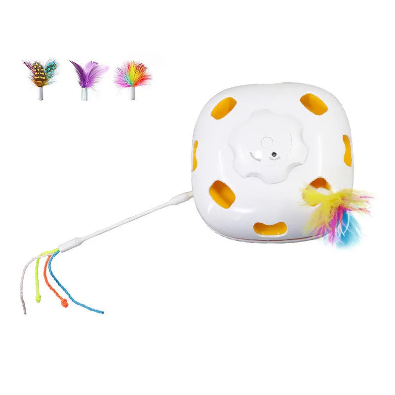 19.8x11.5x19.5cm plastic cat toy with moving parts for independent feline entertainment
