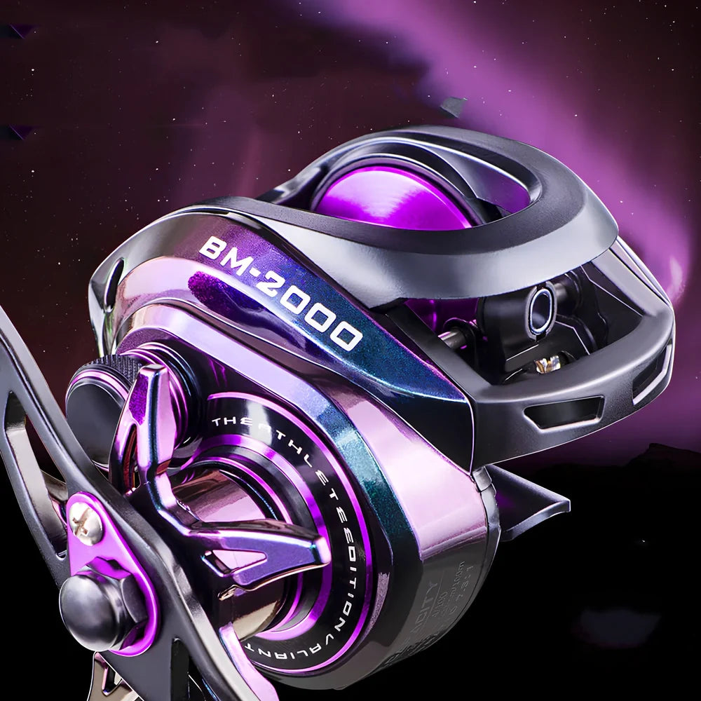 BM2000 fishing reel with water drop wheel design and anti-explosive mechanism for saltwater fishing