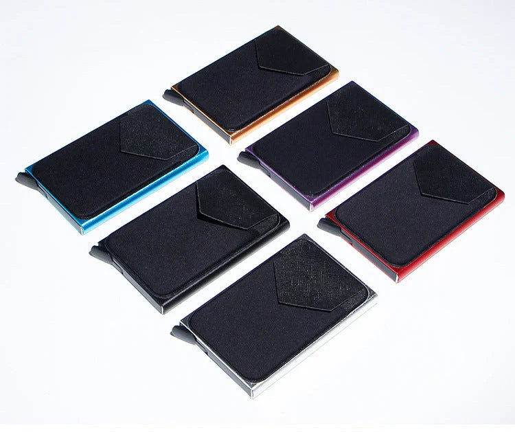 Aluminum alloy anti-theft multi card holder in various colors