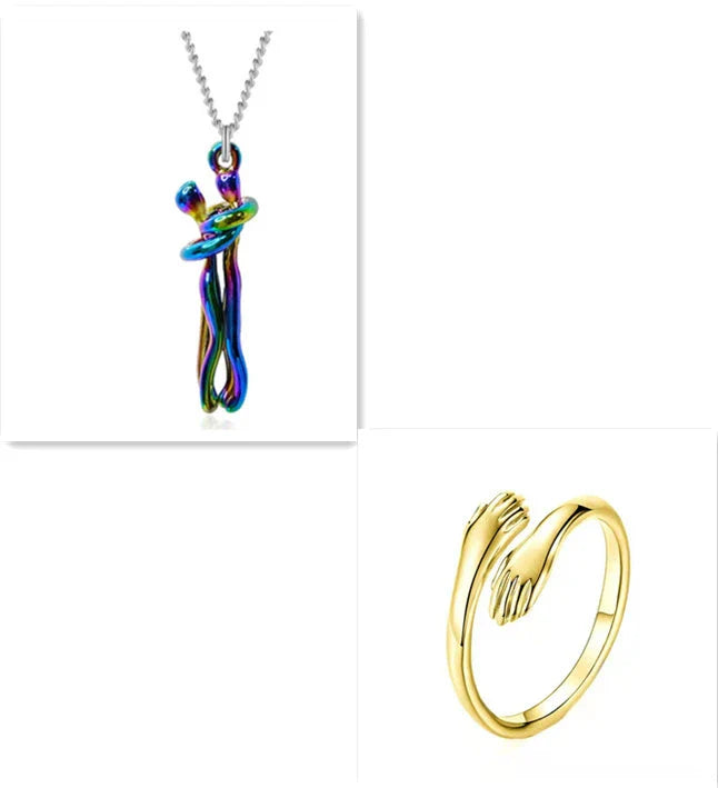 Stylish unisex love necklace with brass pendant in various color options, including rose gold, white black, black gold, and more.