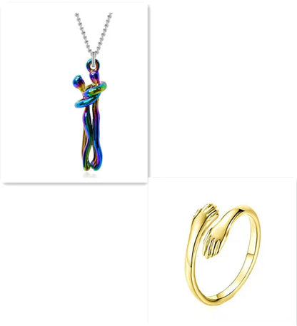 Stylish unisex love necklace with brass pendant in various color options, including rose gold, white black, black gold, and more.