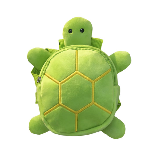 Cartoon turtle shape dog backpack harness with metal zipper and 20 x 18cm storage compartment