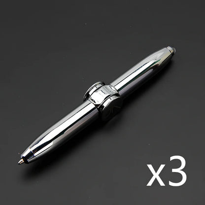 Multifunctional decompression gyro ballpoint pen showing 10.3cm length and spinning mechanism
