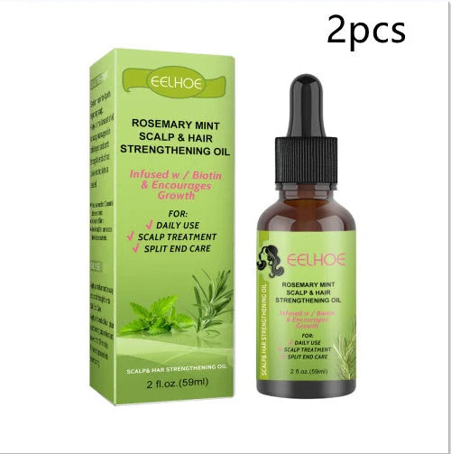 Rosemary Mint Hair Growth Oil bottle with natural ingredients for scalp massage and hair growth