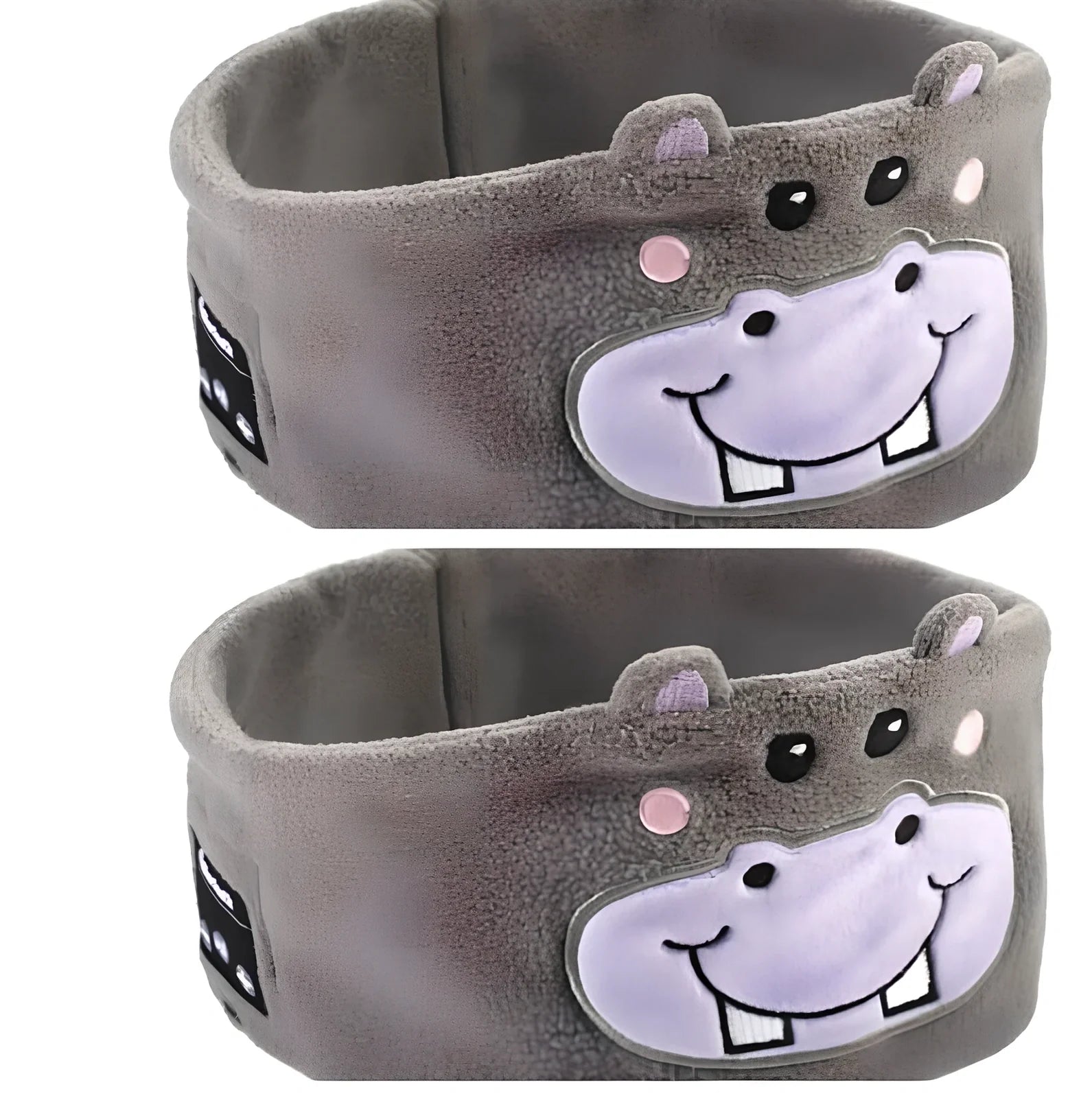 Bluetooth animal headband sleep mask with dinosaur hood showing integrated speakers and wireless design