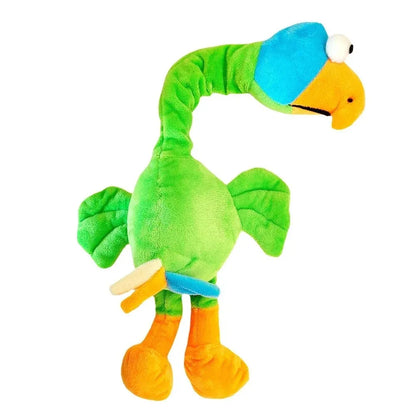 Screaming chicken sound dog chew toy in durable rubber, approximately 15cm long