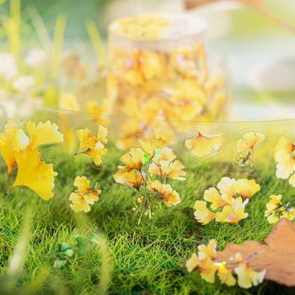 Deciduous Poetry Series DIY decorative stickers roll with 40mm width, 2m length, and PET material in nature colours