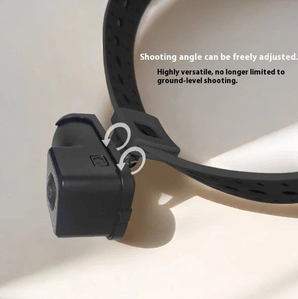 Black wifi camera neckband measuring 61.5mm with wireless recording capability and TYPE-C charging port