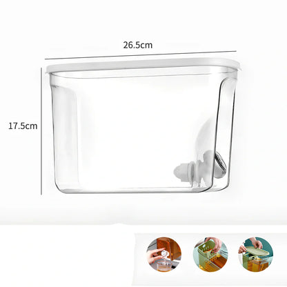 Home refrigerator water cooler with tap showing green colour option and 1-litre capacity bottle