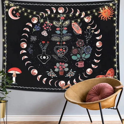 Digital printing wall tapestry in brushed finish showing colour option SM-XY327 at 150x130cm dimensions