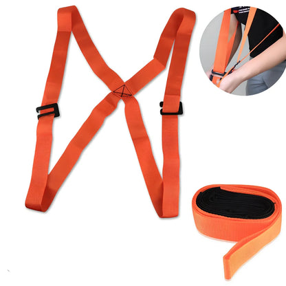 Furniture moving belt with adjustable wrist straps showing 2.37-metre length and 4.5-centimetre width
