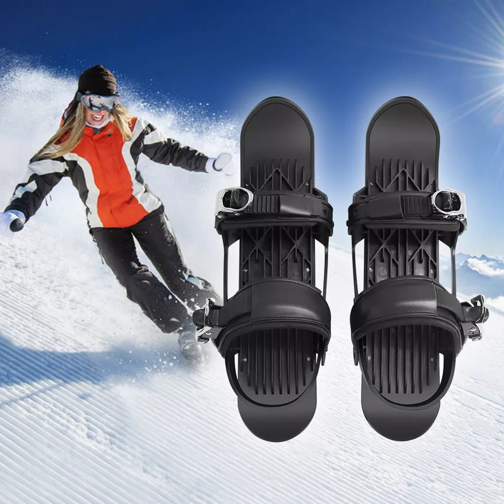 Mini Ski Boots in green black color, lightweight and durable for winter sports