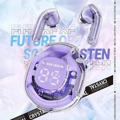 Transparent Warehouse wireless Bluetooth headset in multiple colours with in-ear design and optional breathing light
