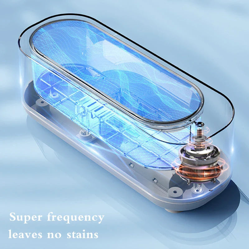 Premium ultrasonic jewelry cleaner machine with high-frequency vibration for deep, gentle cleaning of jewelry, glasses, watches, and more