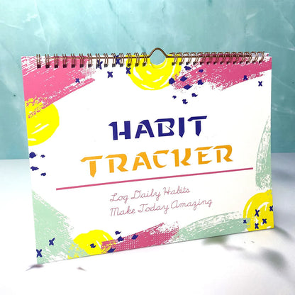 Habit tracking planning book in A4 size with multiple colour options