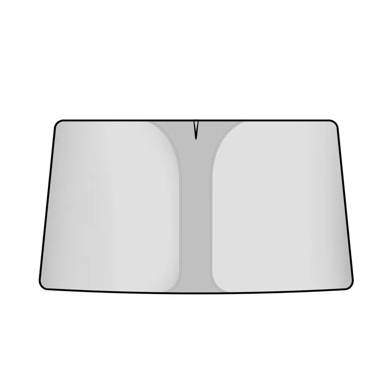 Car double ring front sun shield with titanium silver coating for windscreen heat protection