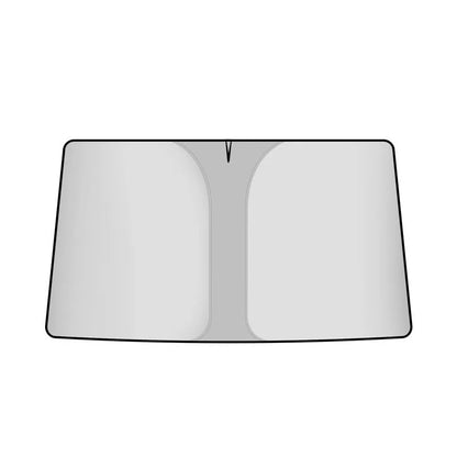 Car double ring front sun shield with titanium silver coating for windscreen heat protection