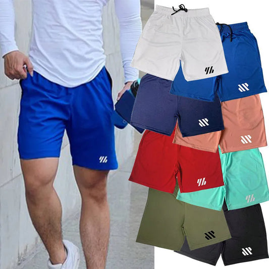 Metal silk fabric sports shorts in loose-fit design for summer running and leisure activities