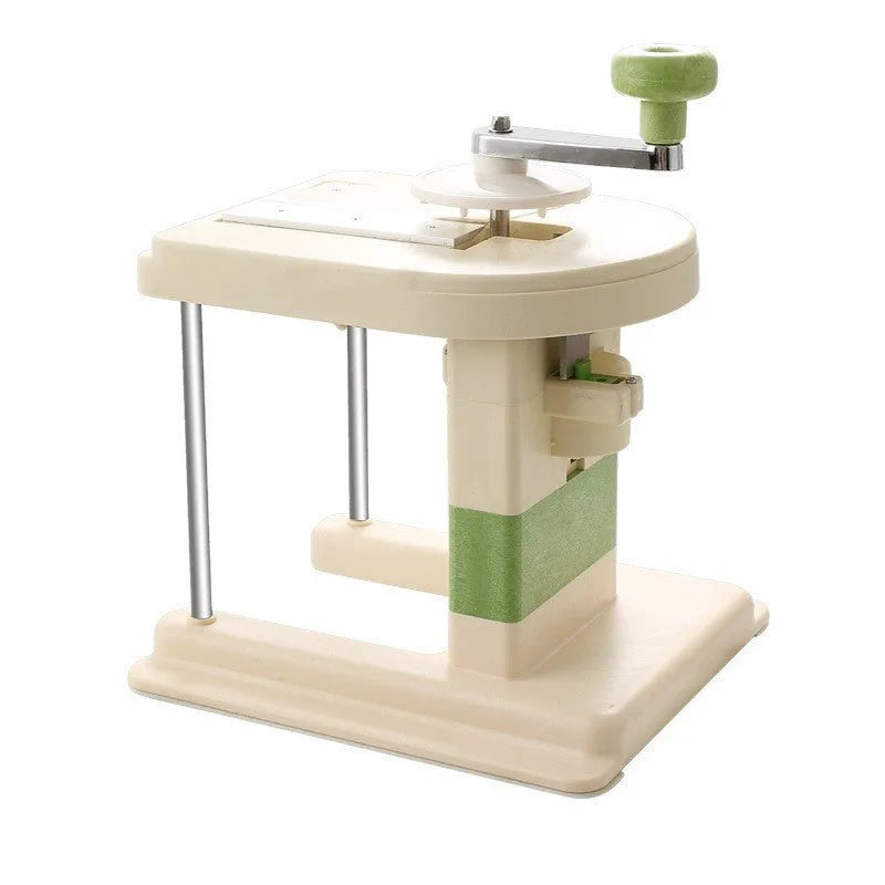 Beige stainless steel vegetable spiralizer chopper grater slicer tool