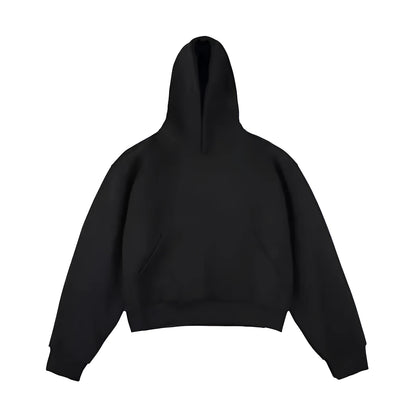 Chinese cotton composite silver fox velvet hooded sweater in street fashion style with a removable hood.