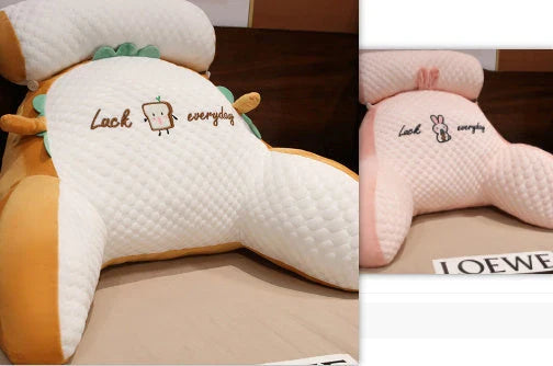 Adjustable ergonomic reading pillow with breathable fabric and detachable cover for comfortable support and easy cleaning