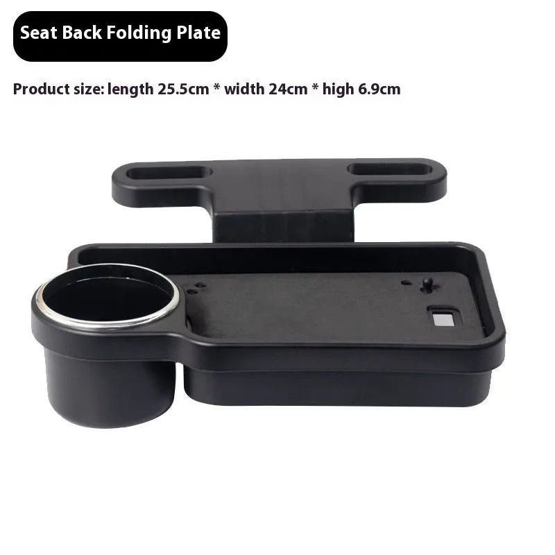 Black ABS plastic car steering wheel tray functioning as a laptop stand and dining table