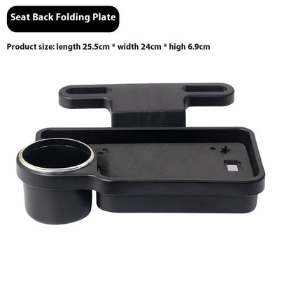 Black ABS plastic car steering wheel tray functioning as a laptop stand and dining table