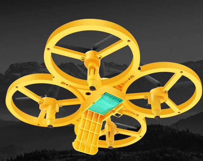 Quadrocopter UFO Induction Flying Saucer with gesture remote control and LED lights