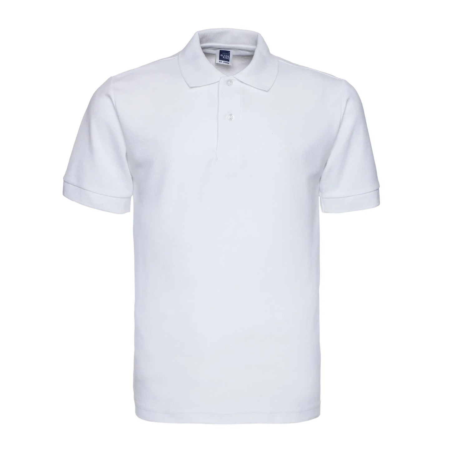 Solid colour short sleeve polo shirt in cotton blend fabric, plus size loose fit for summer wear