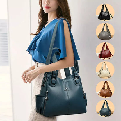 Women's vintage PU crossbody bag in various colors with large capacity and stylish design