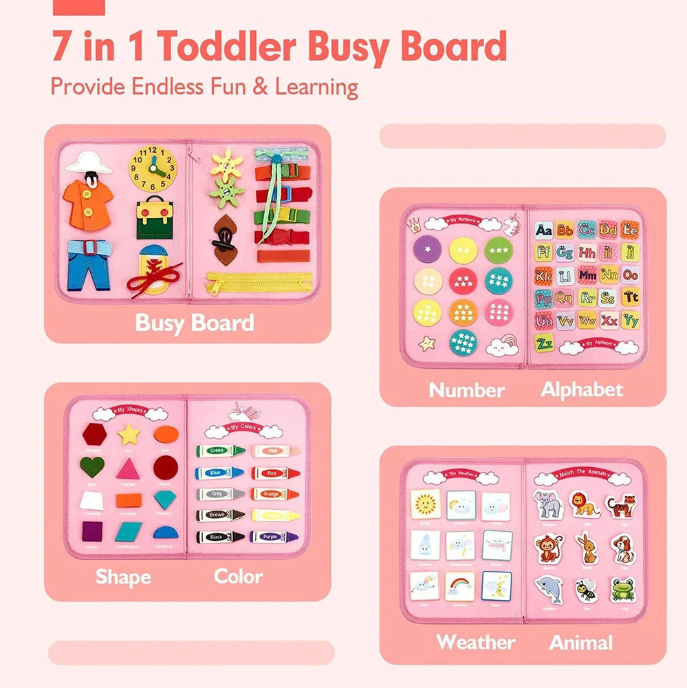 28x44cm felt learning board with puzzle elements for early education