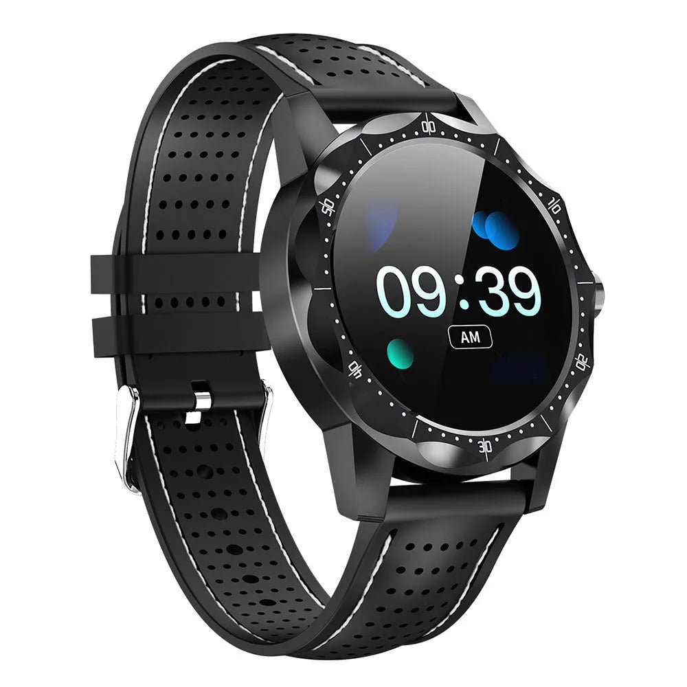 COLMI SKY1 smartwatch in red, white, or yellow with colour display on wrist