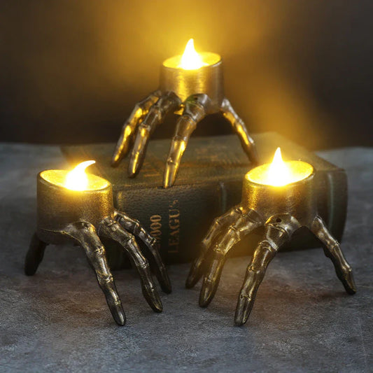 Spooky skull-shaped lantern with LED light, perfect for Halloween decoration
