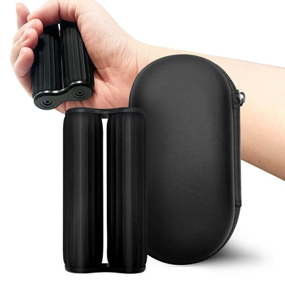 Black silicone decompression roller palm massage toy in Common, Stripe or Wave style