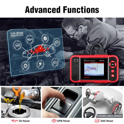 CRP123 automotive fault detector diagnostic equipment with main machine, cables, card reader and user manual