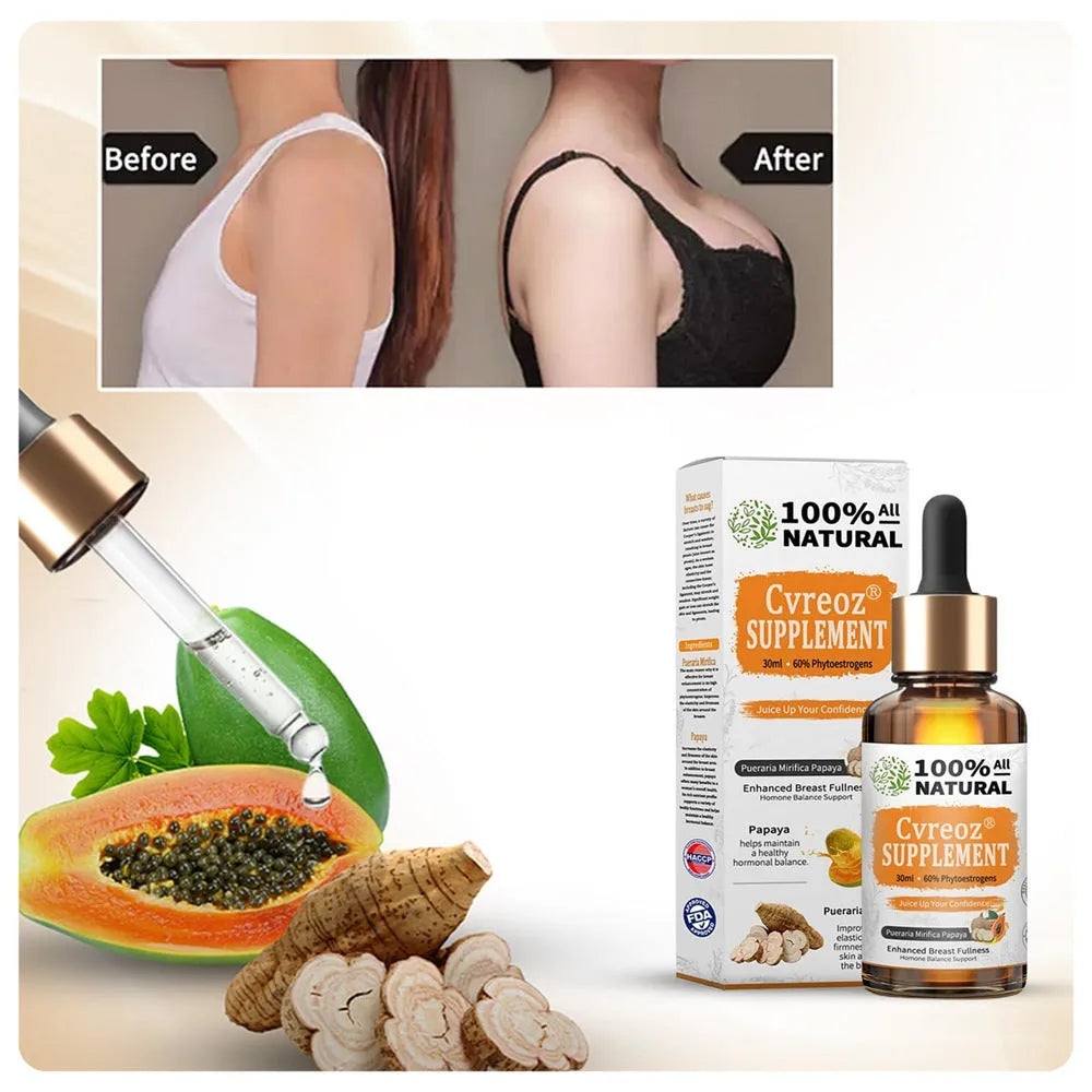 Papaya supplement 30ml bottle for any skin type with three-year shelf life