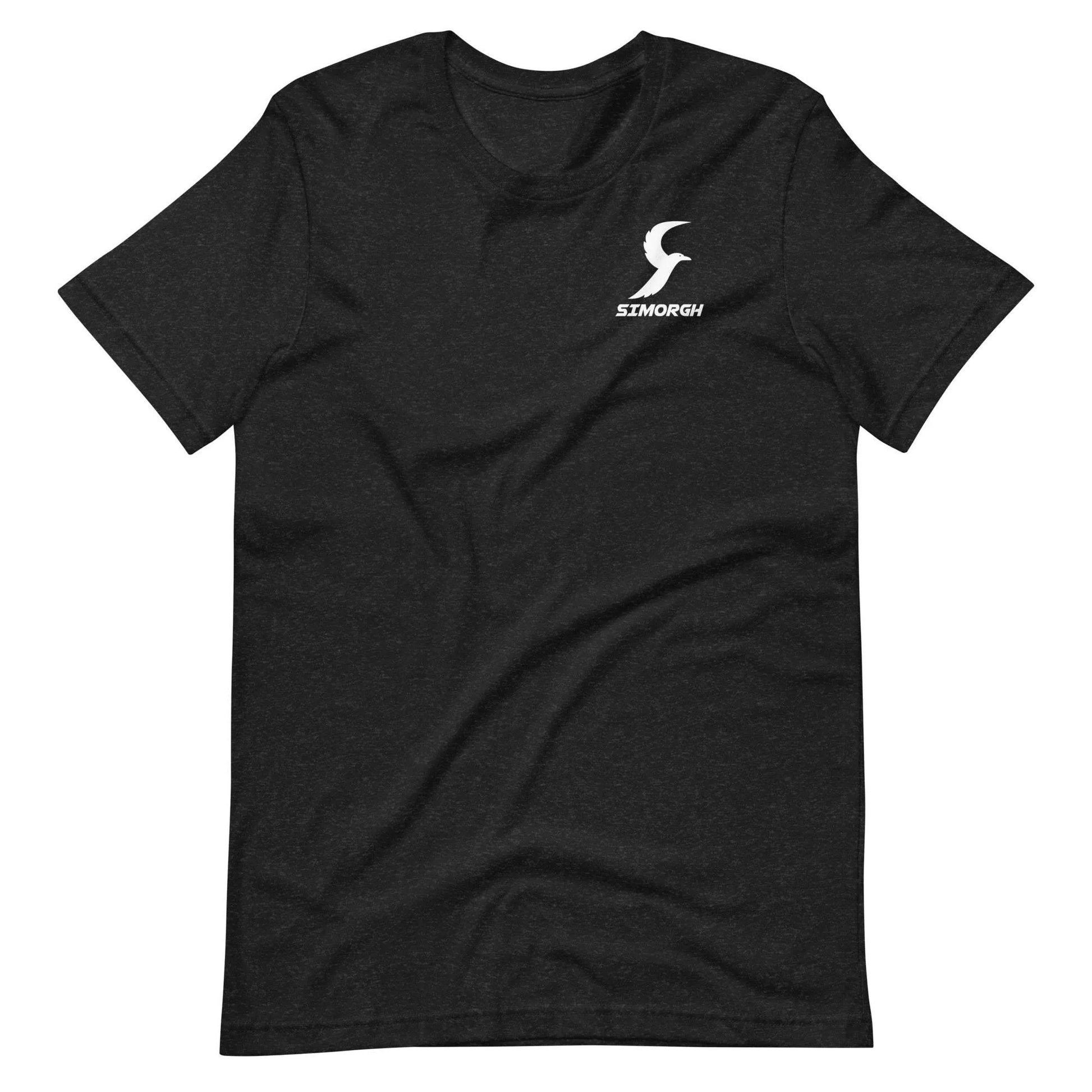 Black cotton T-shirt with round neck and short sleeves in straight fit for men and women