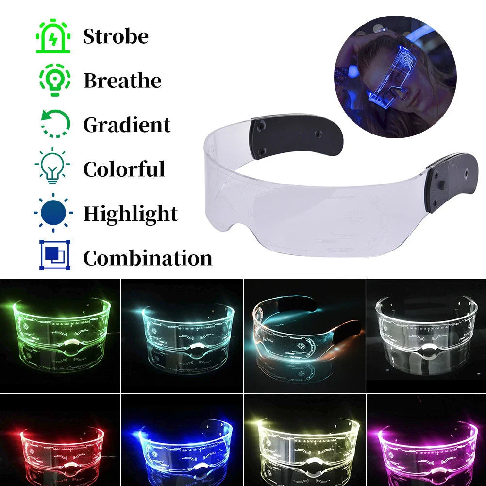 Vibrant LED party glasses with customizable color-changing effects, perfect for festivals, concerts, and celebrations