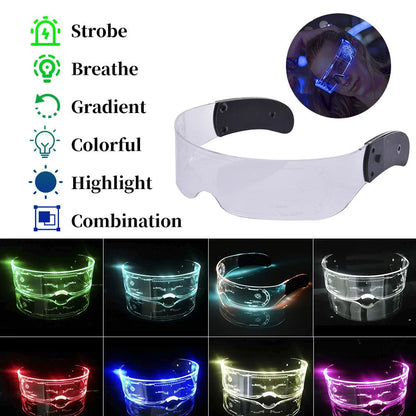 Vibrant LED party glasses with customizable color-changing effects, perfect for festivals, concerts, and celebrations