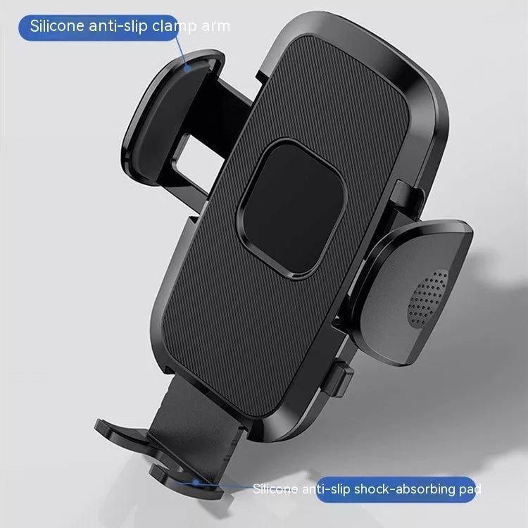 Universal car phone holder with gravity sucker for secure device mounting