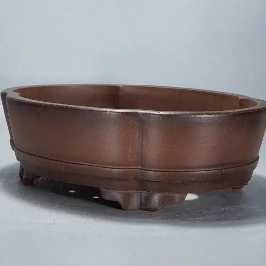 Rectangular purple clay flower pot measuring 50x39x16cm with classical design for indoor and outdoor plants