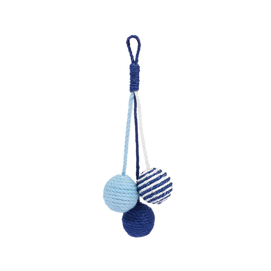 Cat toy set showing a colourful teaser stick and a bite-resistant catnip ball on a white background.