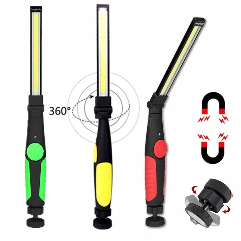 Versatile Magnetic LED Worklight with Adjustable Brightness and Rotatable Light Bar