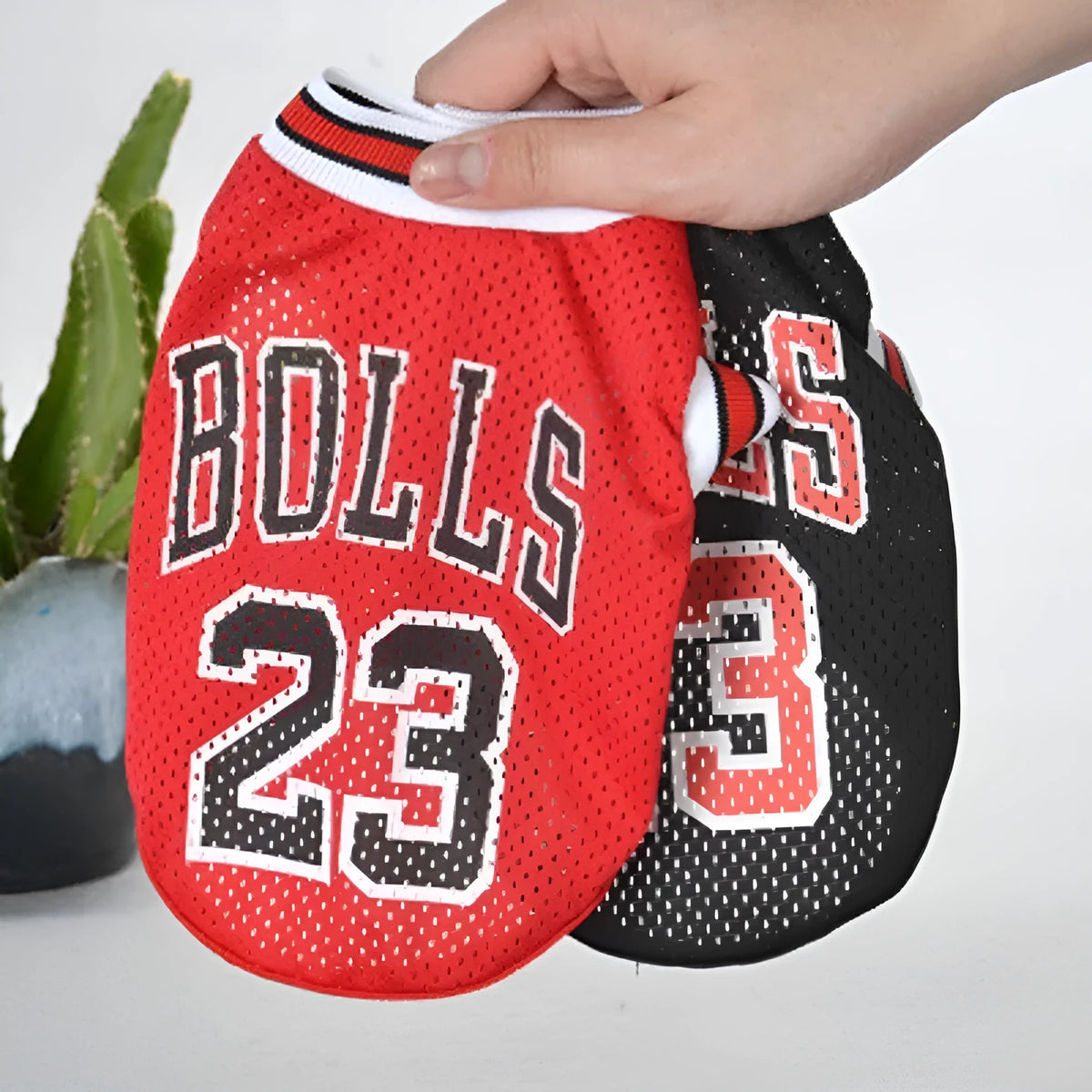 Black polyester pet sweatshirt vest for dogs on mannequin showing casual design